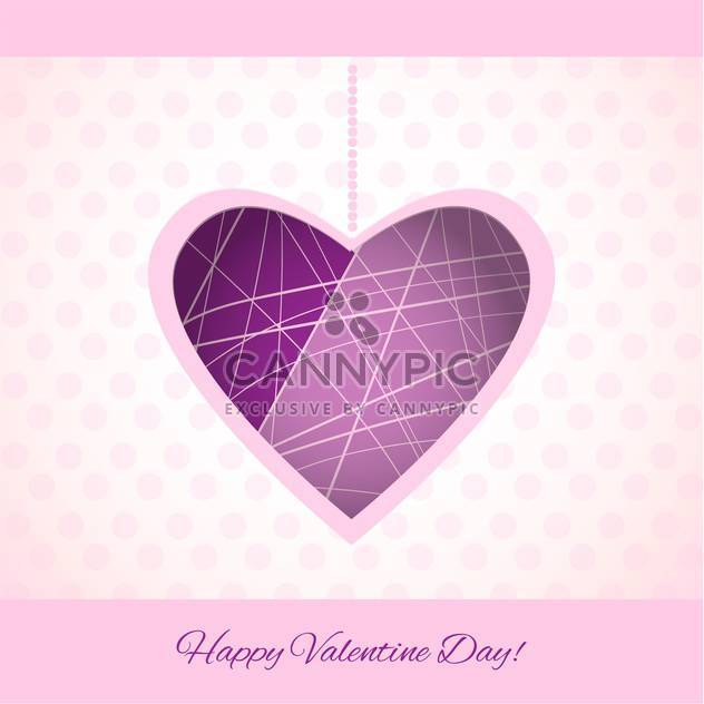 Vector colorful background for Valentine's Day with purple heart - vector #125823 gratis