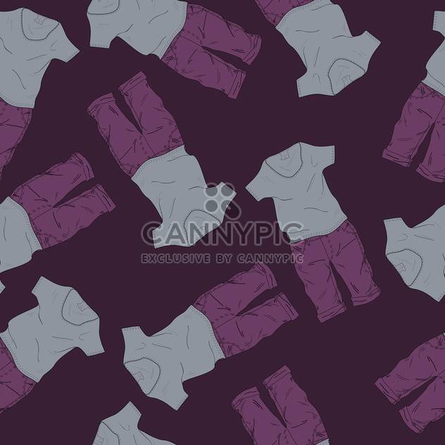 Vector background with fashionable shorts and t-shirts - vector gratuit #126033 