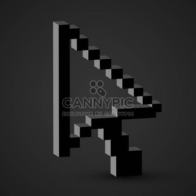 Vector black mouse pointer on black background - Kostenloses vector #126053