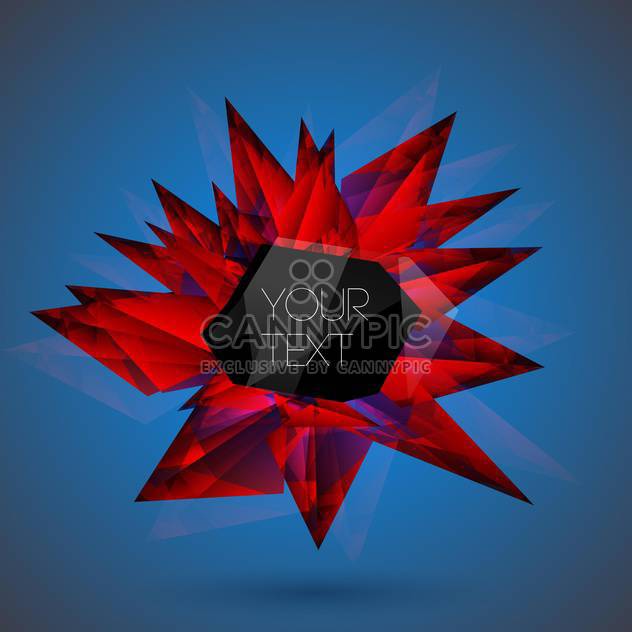 Vector abstract background red art crystal on blue background - бесплатный vector #126563