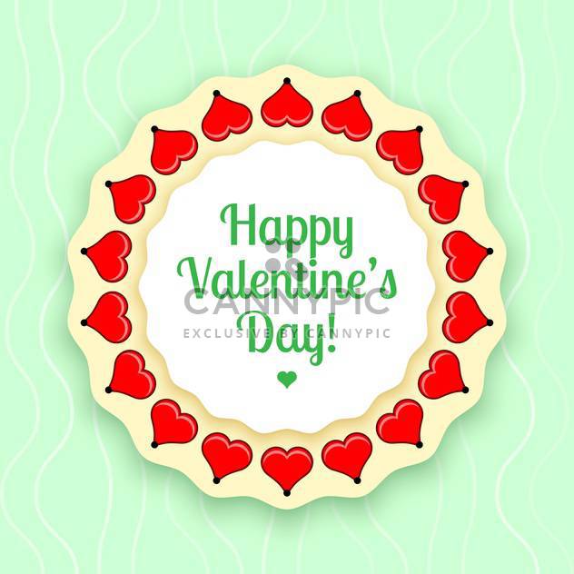 vector illustration of greeting card for Valentine's day - vector gratuit #126683 