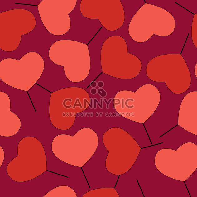 Valentine's day greeting card background with hearts - Free vector #126773