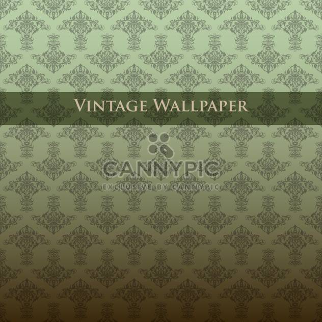Vector colorful vintage wallpaper with floral pattern - бесплатный vector #126823