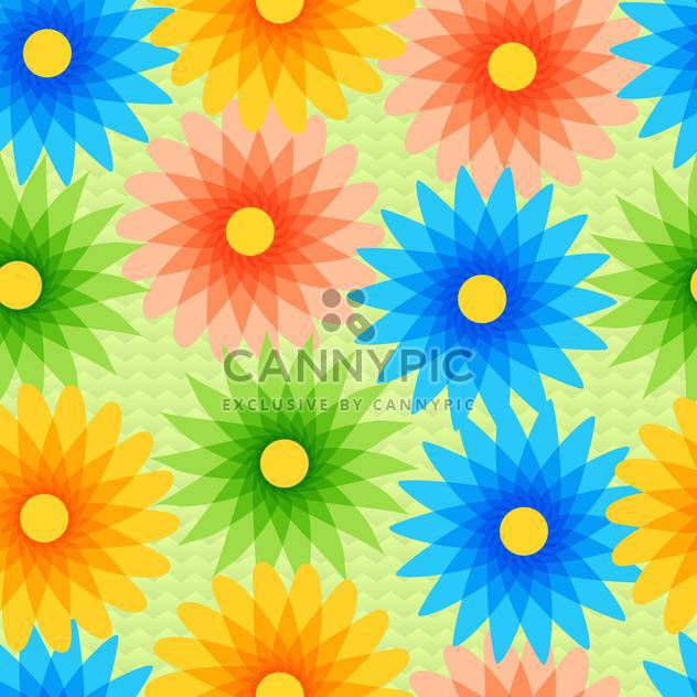 Vector background with colorful flowers with text place - vector gratuit #126983 