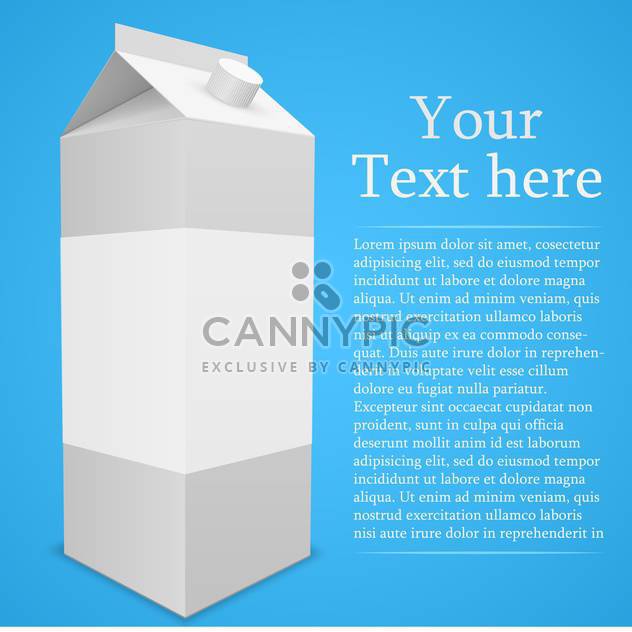 Vector illustration of white package with text place on blue background - Free vector #127143
