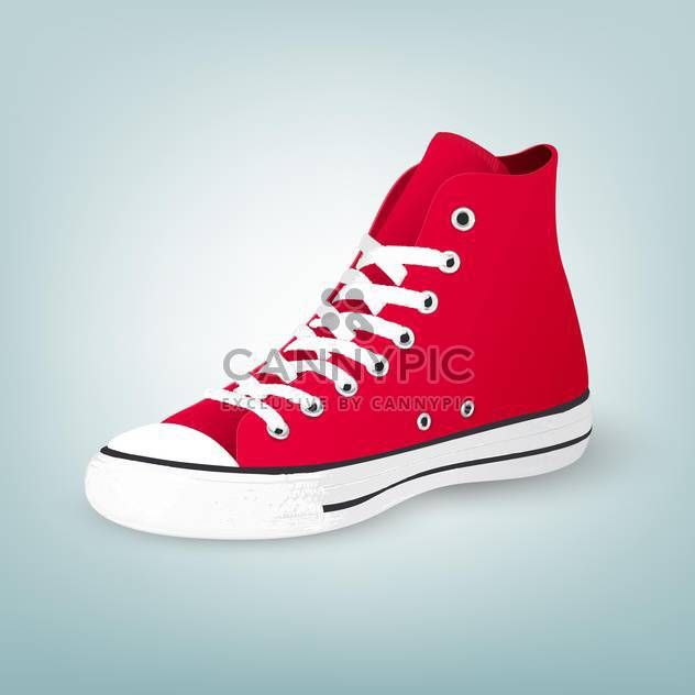 Vector illustration of red gumshoes on blue background - vector #127283 gratis