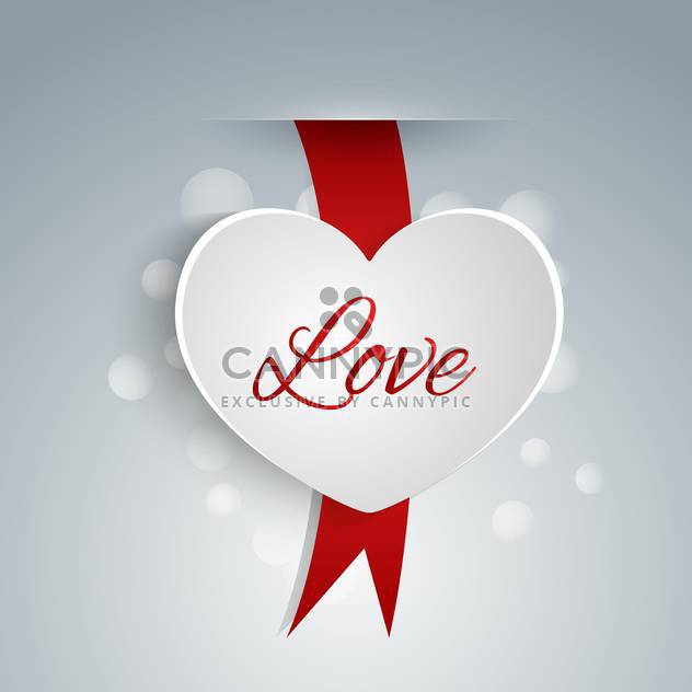 Heart shaped label for Valentine's day - vector gratuit #127463 