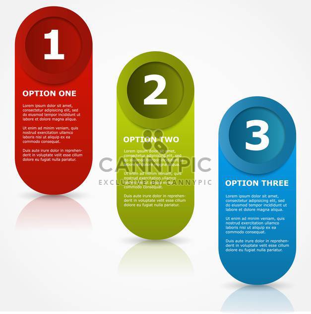 colorful three options banners - vector gratuit #127633 