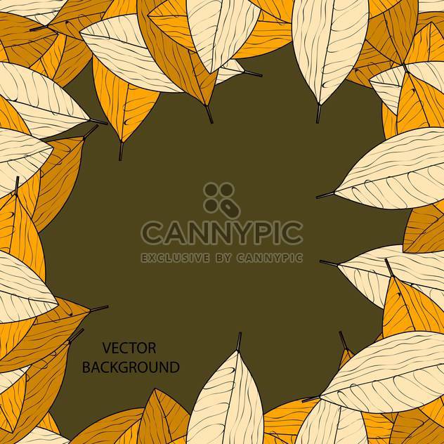 Vector background with autumn leaves and text place - Free vector #127653