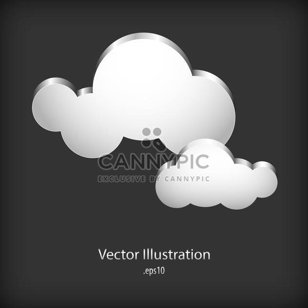 Speech cloud bubbles on dark background - vector gratuit #127763 