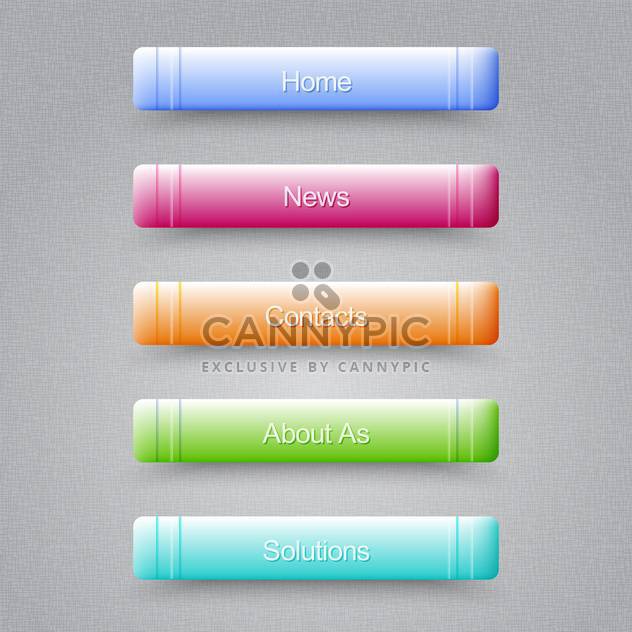 Modern colored buttons For Website on grey background - Free vector #128043