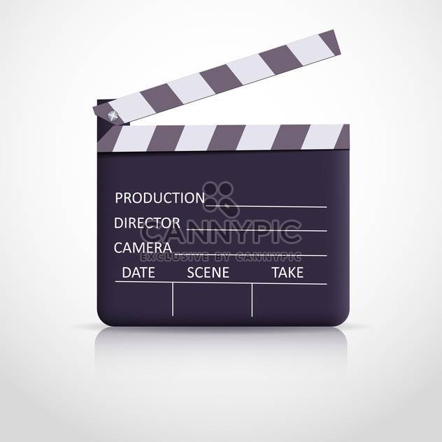 clapper board on white background - Free vector #128053