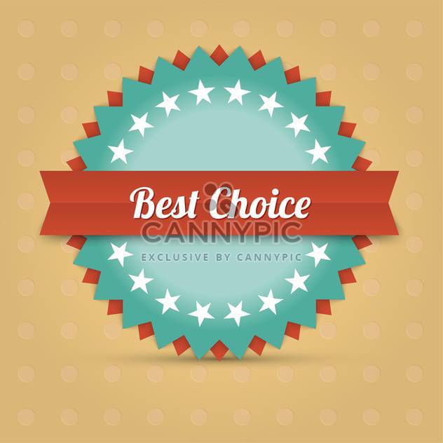 Vector label with best choice text - vector gratuit #128473 