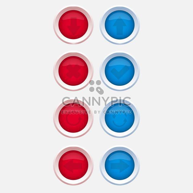 Vector web buttons with navigations icon - бесплатный vector #128593