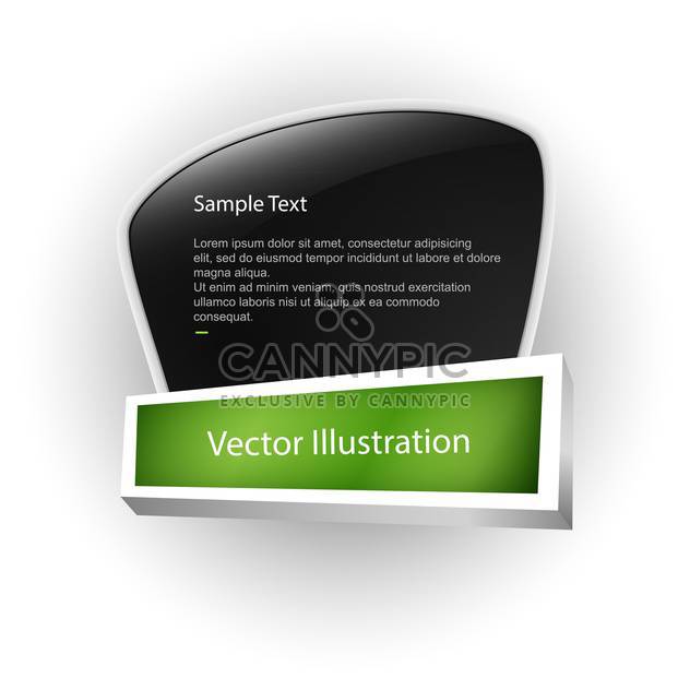 Vector banner with white sample text on black board - vector #128743 gratis