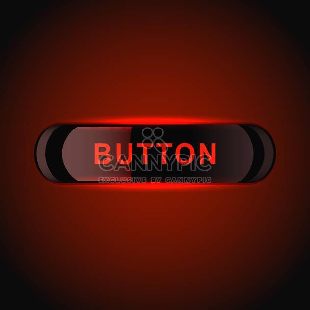 Red glowing vector button on red background - vector #128783 gratis