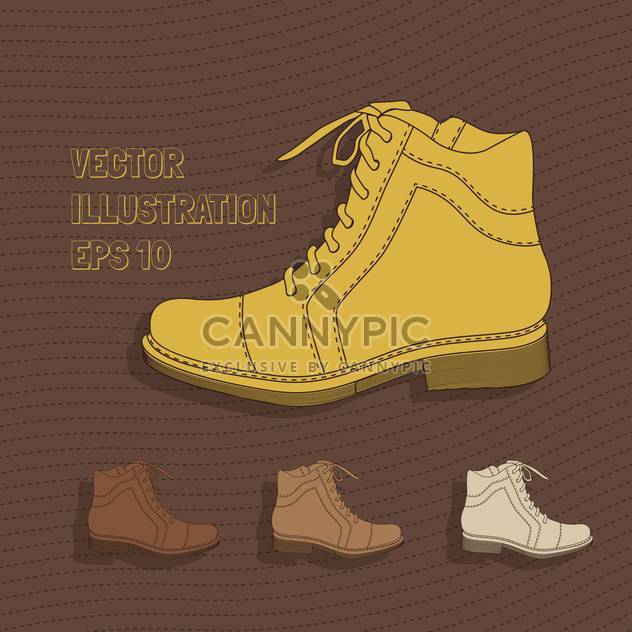 Vector background with brown shoes on brown background - бесплатный vector #128863