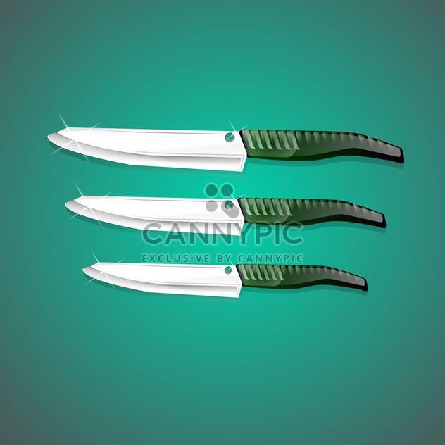 vector kitchen knives set - vector gratuit #128973 