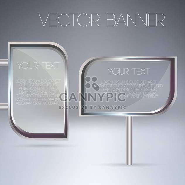 transparent glass banners set - Free vector #129053