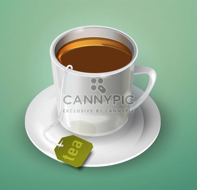 vector cup of tea illustration - Free vector #129213