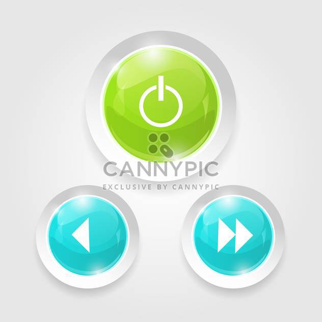 web switcher with next, previous player buttons - Free vector #129243