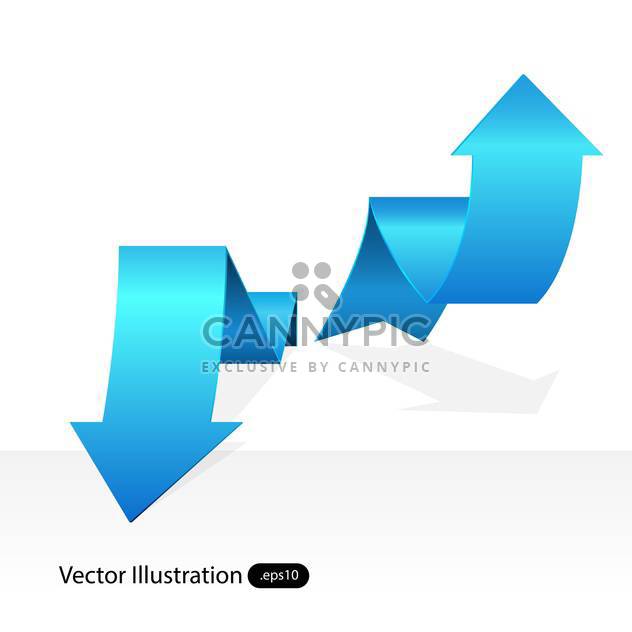 Vector blue arrow tags on white background - vector #129463 gratis