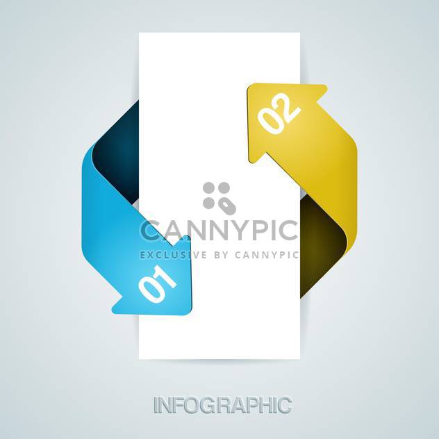 White vector banner with arrows and numbers - Free vector #130073