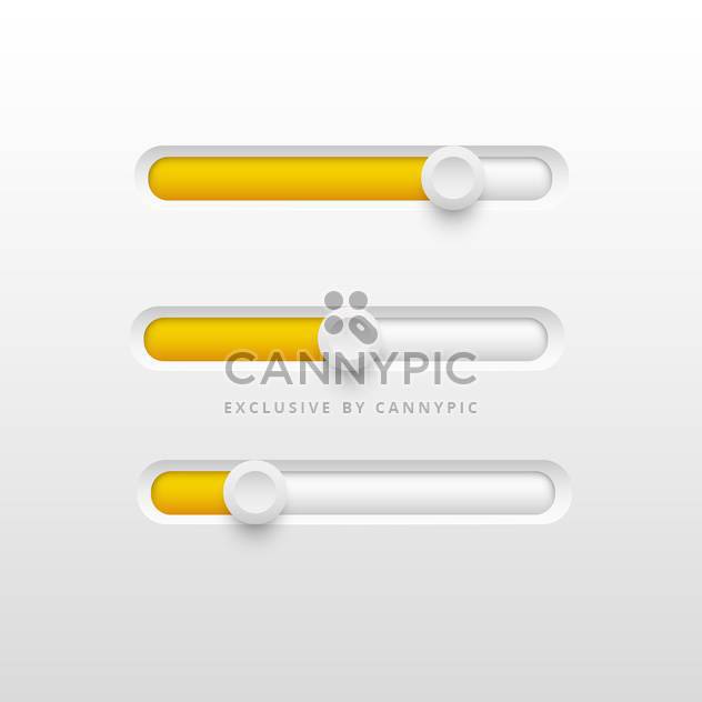 Vector illustration of yellow volume sliders set - Free vector #130093