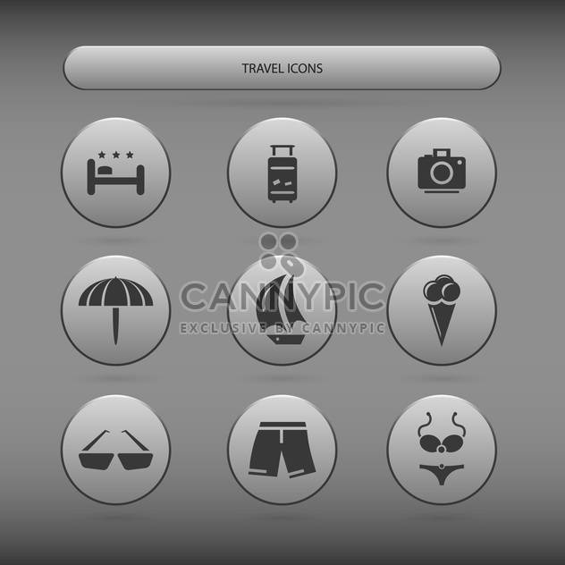 Set with travel vector icons - Free vector #130383