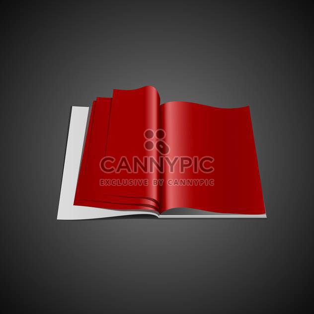 Red opened vector book - Free vector #130403