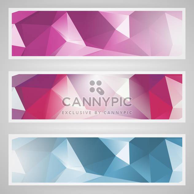 vector set of abstract banners - Free vector #130513