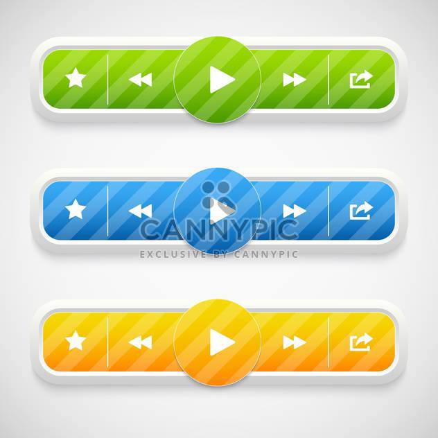 Vector music colorful icons on grey background - vector #130683 gratis