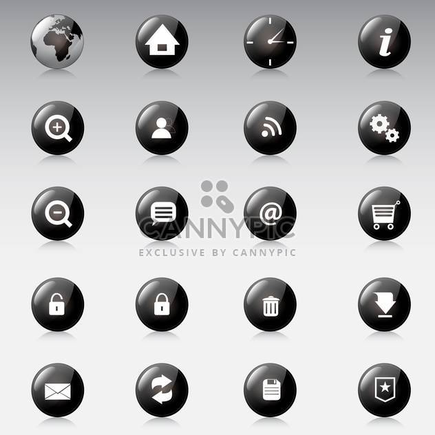 Web icons vector set on grey background - Free vector #130923