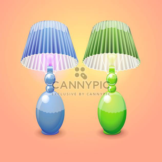illustration of isolated table lamps - Kostenloses vector #131063