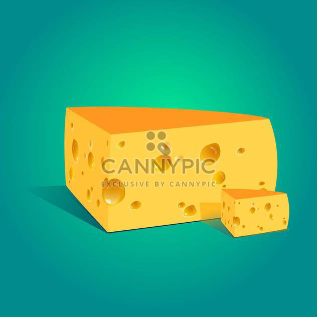 Vector illustration of a piece of cheese - Free vector #131433