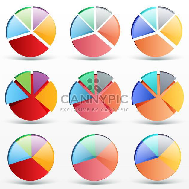 Colorful business graphs, vector Illustration - Free vector #132183