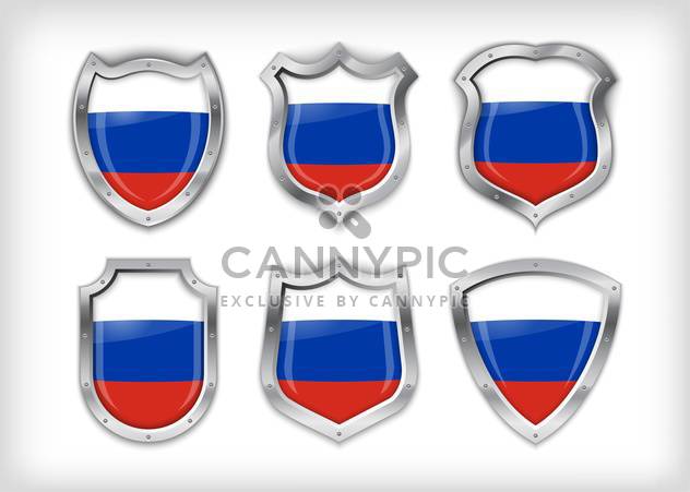 Different icons with Russian flags,vector illustration - Kostenloses vector #132373
