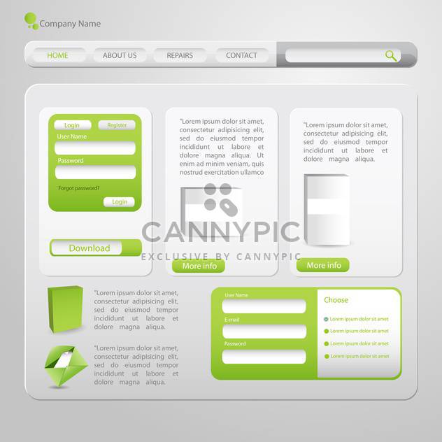 Web site design template, vector illustration - vector #132443 gratis
