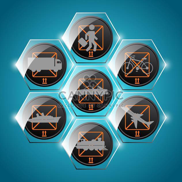 vector set of transport icons - Free vector #132583