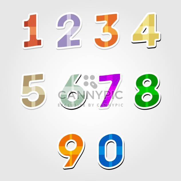 vector numbers set background - vector gratuit #132703 