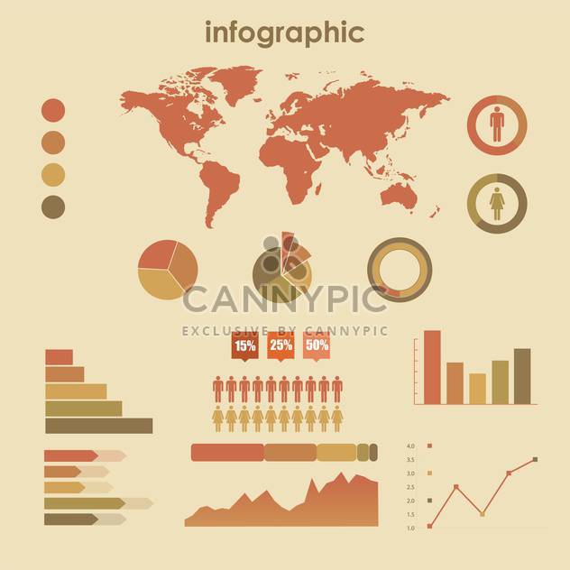 business infographic elements vector set - vector #133263 gratis