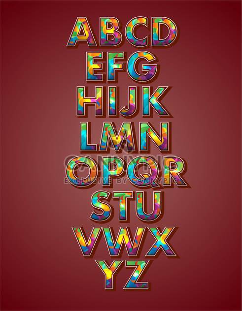 vector alphabet letters set background - vector gratuit #133503 