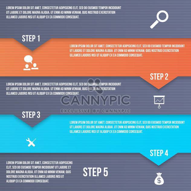 business process vector steps set - Free vector #133583