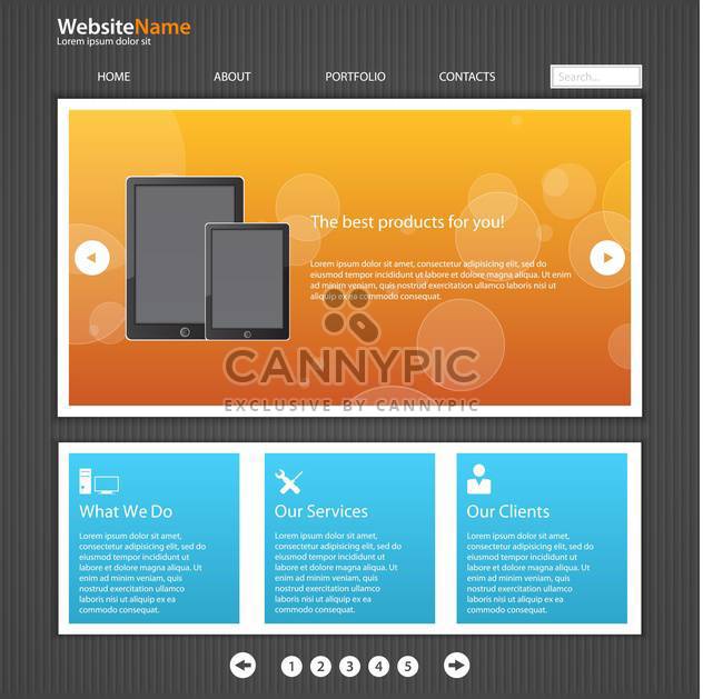vector template of abstract website design - Free vector #133693