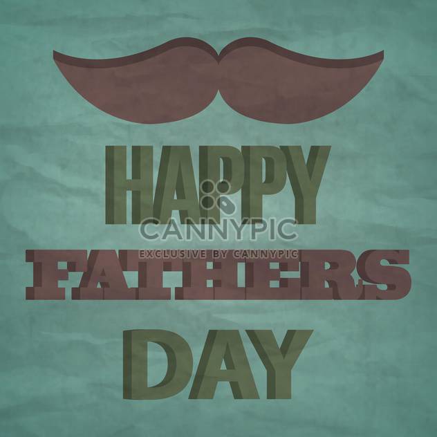 happy father's day vintage card - Free vector #133893