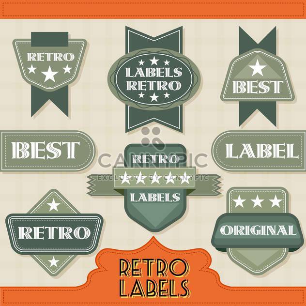 retro labels icons set - vector #134353 gratis