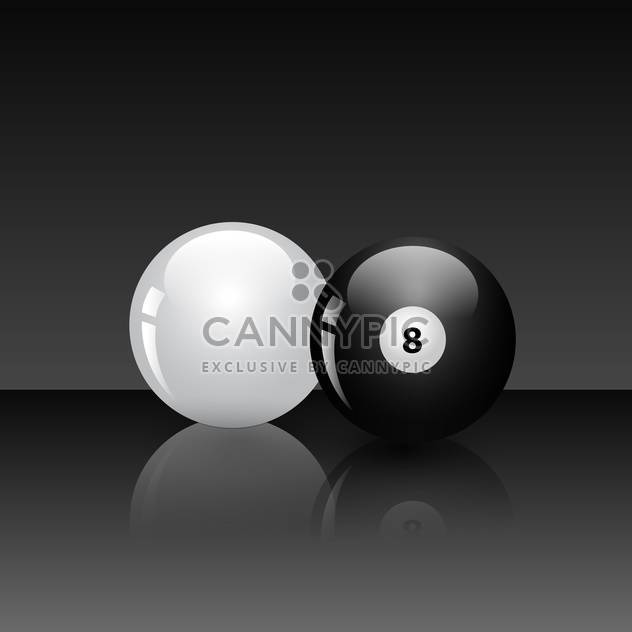 billiard game balls vector illustration - vector gratuit #134783 
