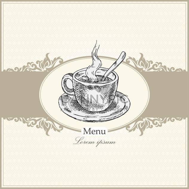 vintage menu for restaurant, cafe or bar - vector gratuit #134993 