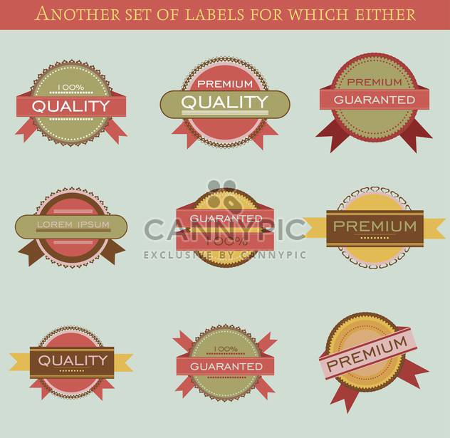 set of retro vector labels and badges background - Free vector #135203