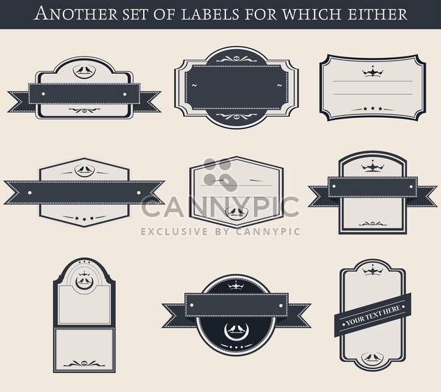 set of different labels and badges in retro style - vector gratuit #135223 